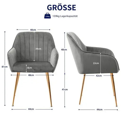 Esszimmerstühle Sessel mit Rückenlehne-subrtex