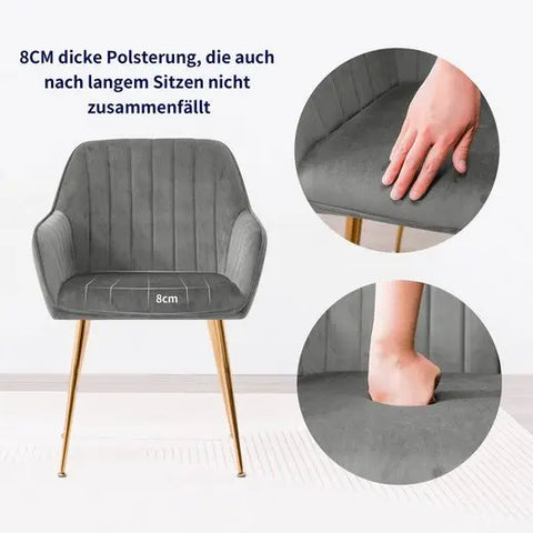 Esszimmerstühle Sessel mit Rückenlehne-subrtex
