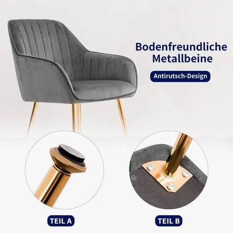 Esszimmerstühle Sessel mit Rückenlehne-subrtex