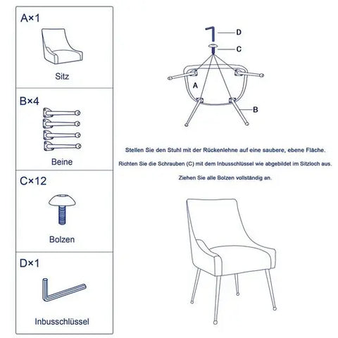 Esszimmerstuhl Sessel mit Rückenlehne - Subrtex-de
