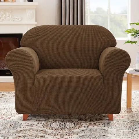 Stretch Jacquard kariert Sesselhusse 1-Sitzer - Subrtex-de