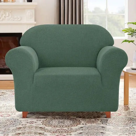 Stretch Jacquard kariert Sesselhusse 1-Sitzer - Subrtex-de