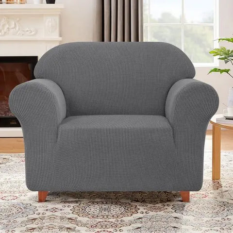 Stretch Jacquard kariert Sesselhusse 1-Sitzer - Subrtex-de