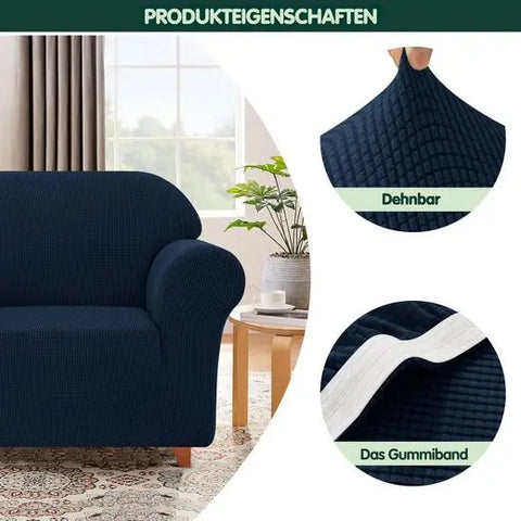 Stretch Jacquard kariert Sesselhusse 2-Sitzer Chunyi by Subrtex