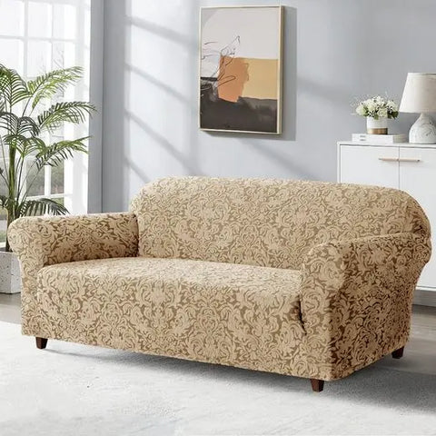 Damast Stretch Sofabezug Sofahusse 2 Sitzer Subrtex - Subrtex-de